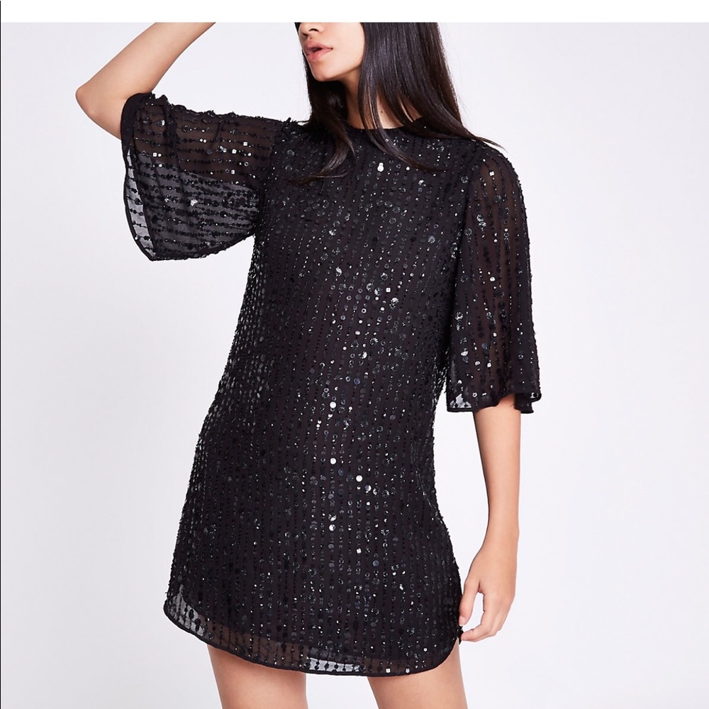 River island sequin swing dress